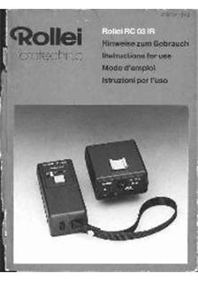 Rollei Accessories - misc manual. Camera Instructions.